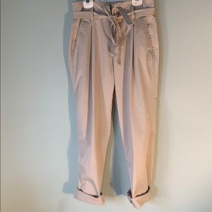 Gap gathered at the waist khakis. Size 0